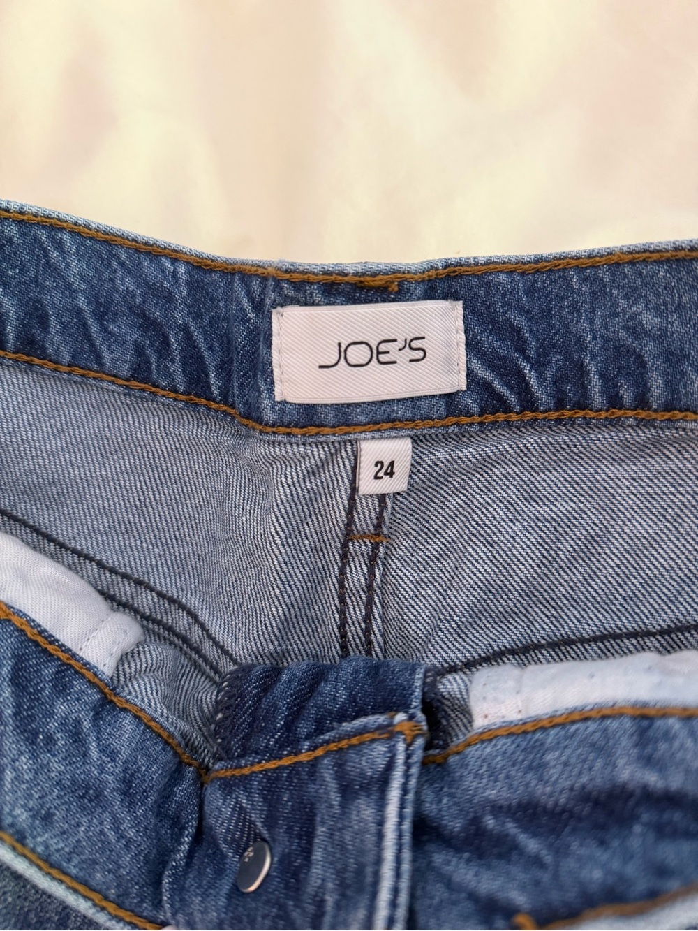 Joe's Jeans Straight-Leg High rise Mid-Blue Denim - Picture 2 of 4